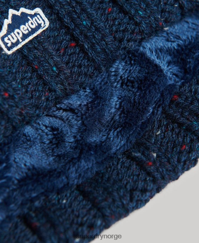 Superdry marinen tilbehør 86P46D4257 kabelstrikket bobble beanie kvinner