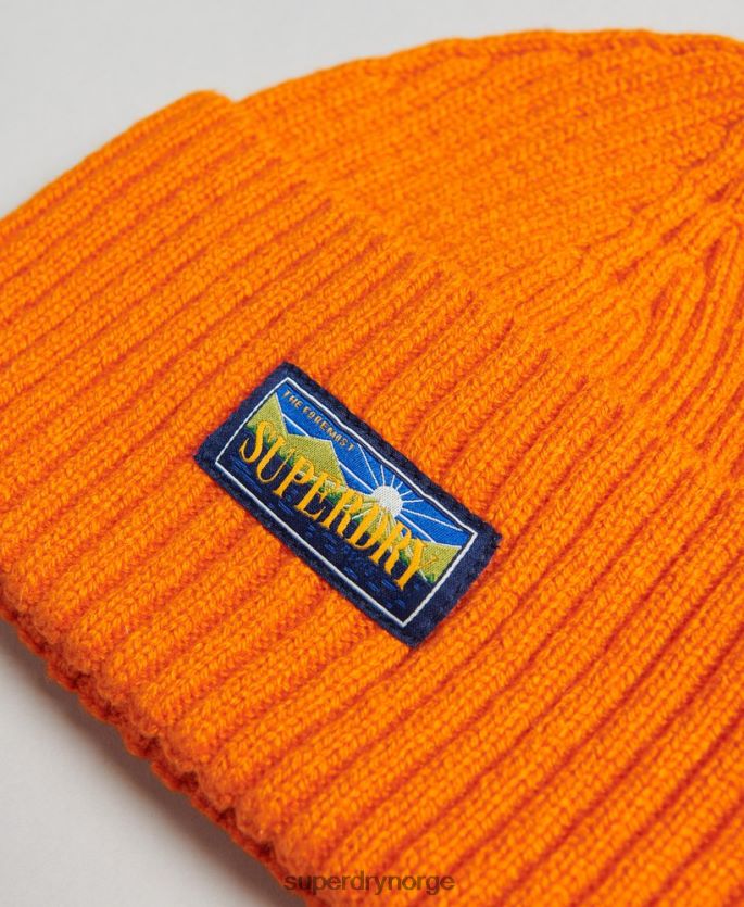 Superdry oransje tilbehør 86P46D4245 ullblanding radar beanie kvinner