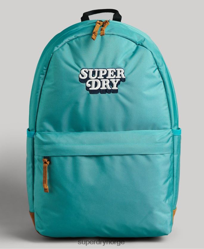 Superdry blå tilbehør 86P46D1620 vintage mikrobrodert montana-ryggsekk kvinner