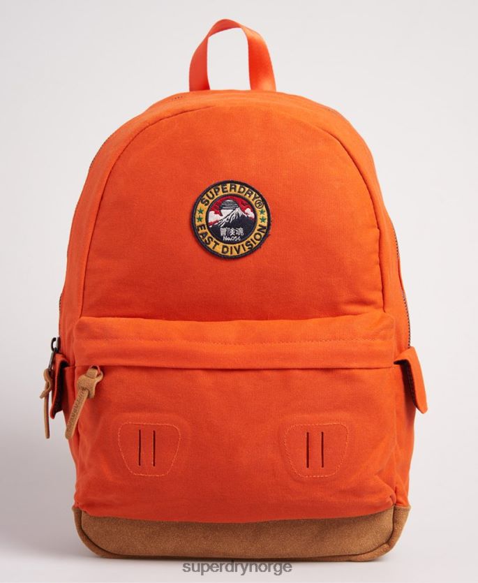 Superdry oransje tilbehør 86P46D6667 montana ryggsekk i vokset canvas kvinner