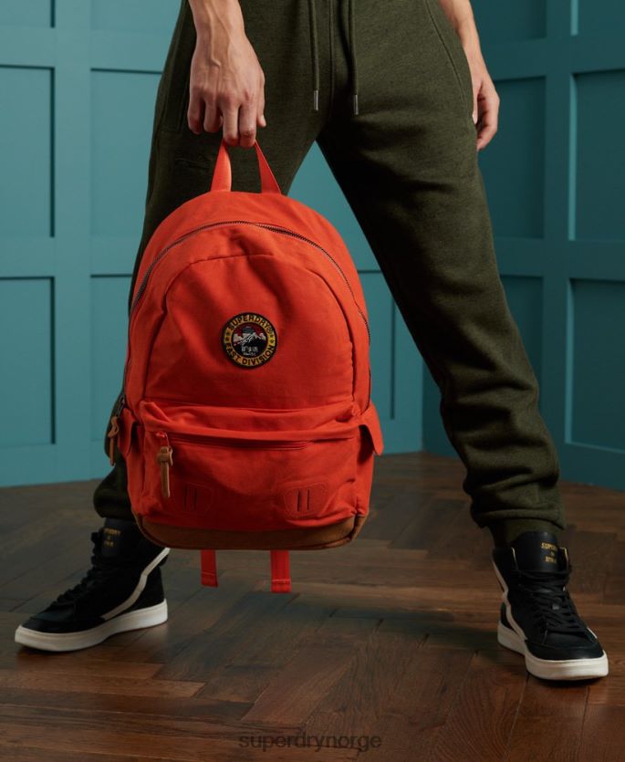 Superdry oransje tilbehør 86P46D6667 montana ryggsekk i vokset canvas kvinner