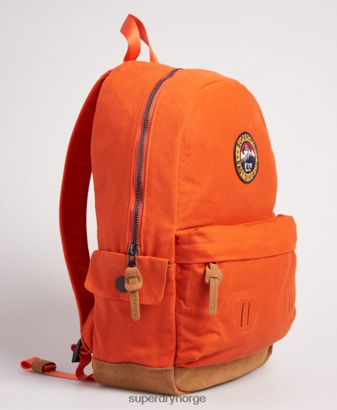 Superdry oransje tilbehør 86P46D6667 montana ryggsekk i vokset canvas kvinner