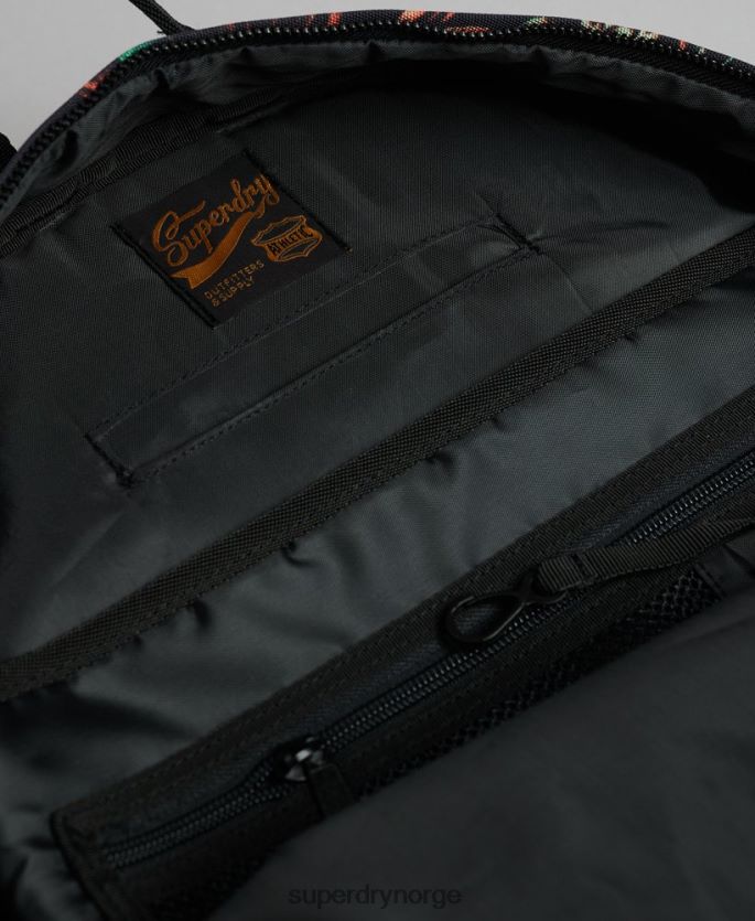 Superdry svart tilbehør 86P46D4217 trykt montana ryggsekk kvinner
