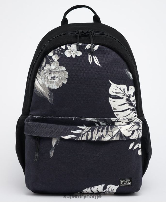 Superdry svart tilbehør 86P46D6615 cali print montana ryggsekk kvinner