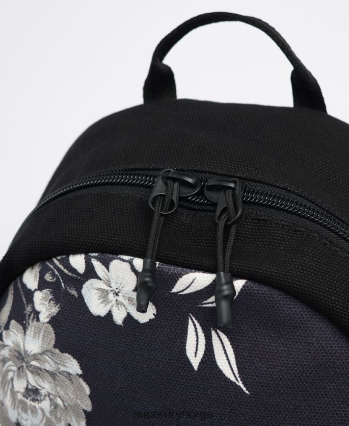 Superdry svart tilbehør 86P46D6615 cali print montana ryggsekk kvinner