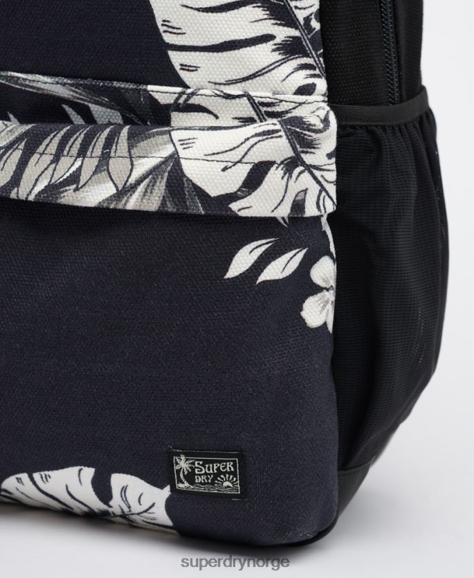 Superdry svart tilbehør 86P46D6615 cali print montana ryggsekk kvinner