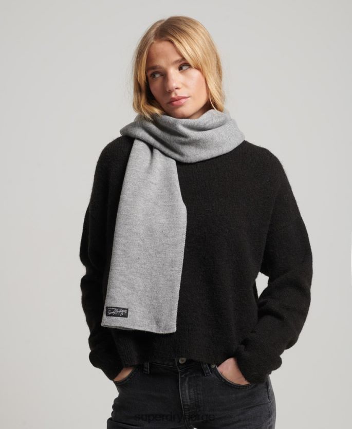 Superdry grå tilbehør 86P46D4232 klassisk vintage skjerf kvinner