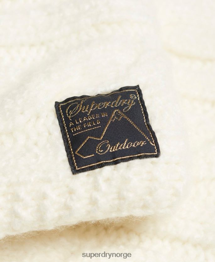 Superdry hvit tilbehør 86P46D4305 tweed kabel snood kvinner