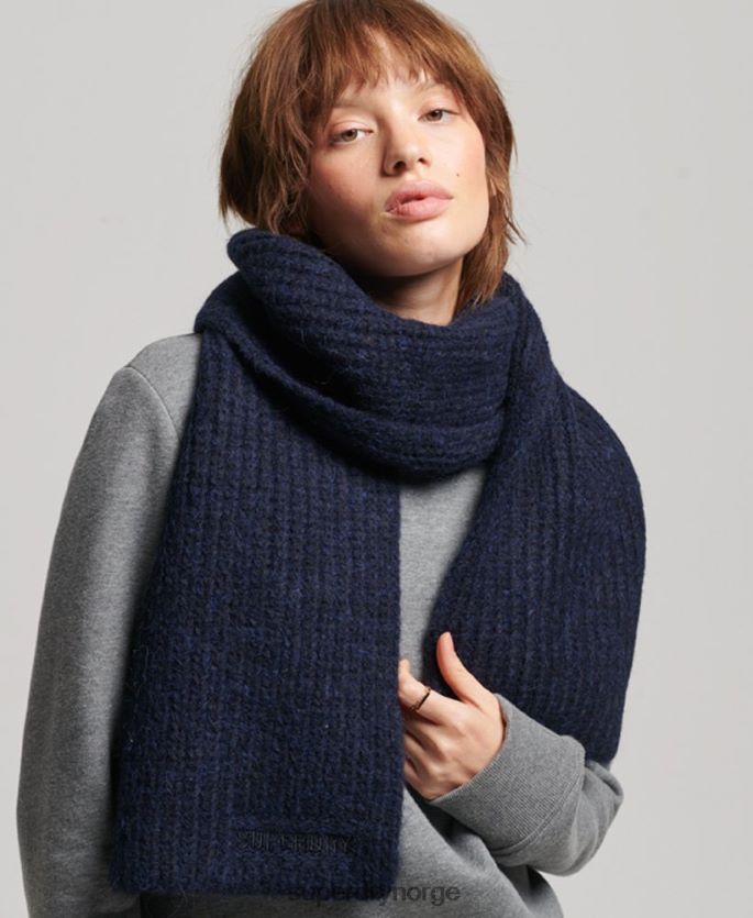 Superdry marinen tilbehør 86P46D4241 essensielt ribbet skjerf kvinner