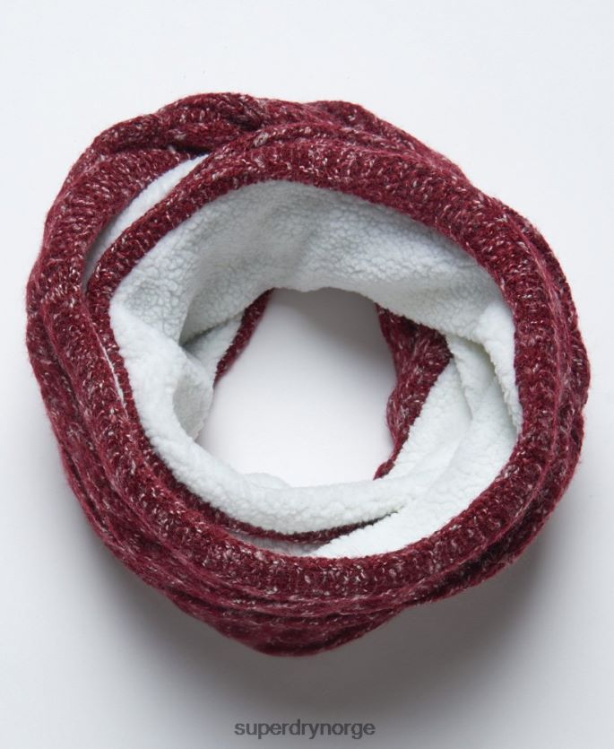 Superdry rød tilbehør 86P46D4314 tweed kabel snood kvinner
