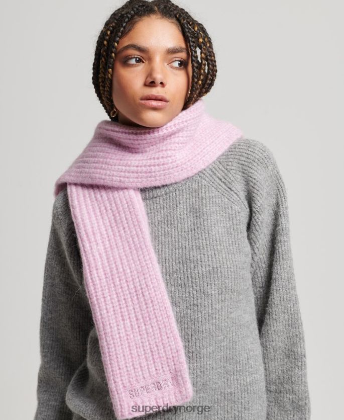 Superdry rosa tilbehør 86P46D4242 essensielt ribbet skjerf kvinner