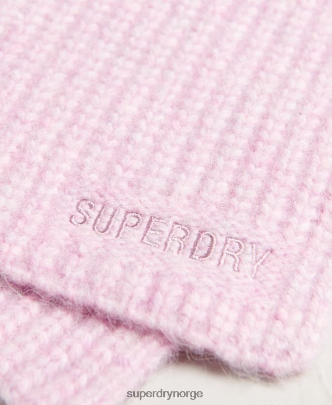 Superdry rosa tilbehør 86P46D4242 essensielt ribbet skjerf kvinner