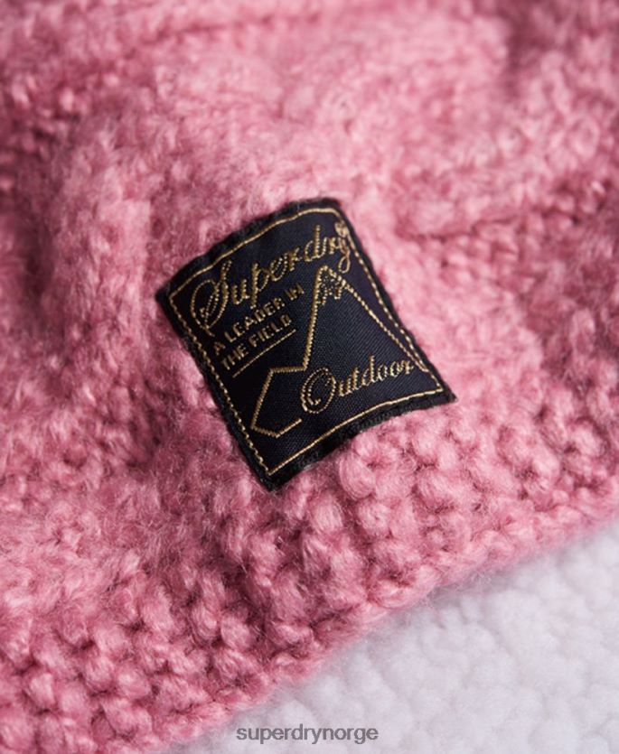 Superdry rosa tilbehør 86P46D4308 tweed kabel snood kvinner