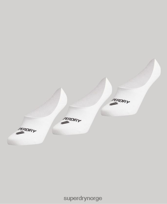 Superdry hvit tilbehør 86P46D4199 coolmax no show sokk kvinner
