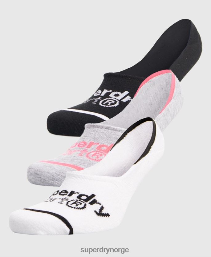 Superdry multi tilbehør 86P46D4330 coolmax invisible sokk 3 pakke kvinner