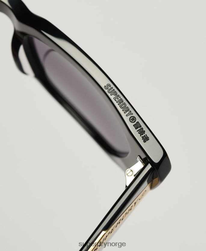 Superdry svart tilbehør 86P46D2120 sdr 90-talls kantede solbriller kvinner