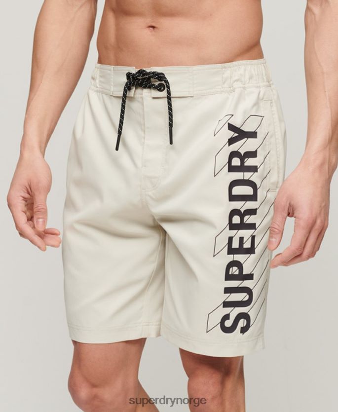 Superdry beige klær 86P46D41 sportsklær resirkulerte brettshorts menn