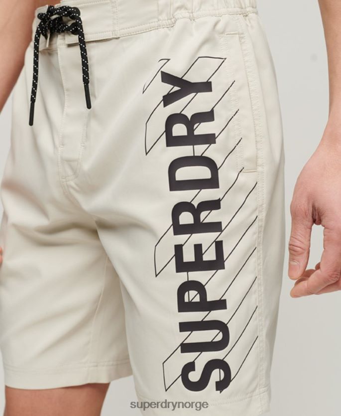 Superdry beige klær 86P46D41 sportsklær resirkulerte brettshorts menn