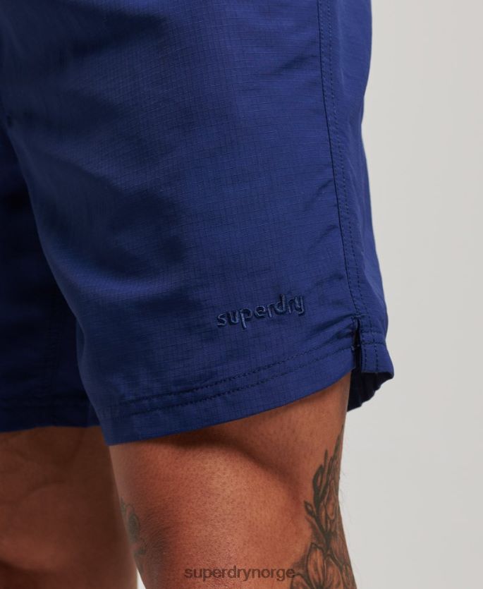 Superdry blå klær 86P46D106 ripstop resirkulert badeshorts menn