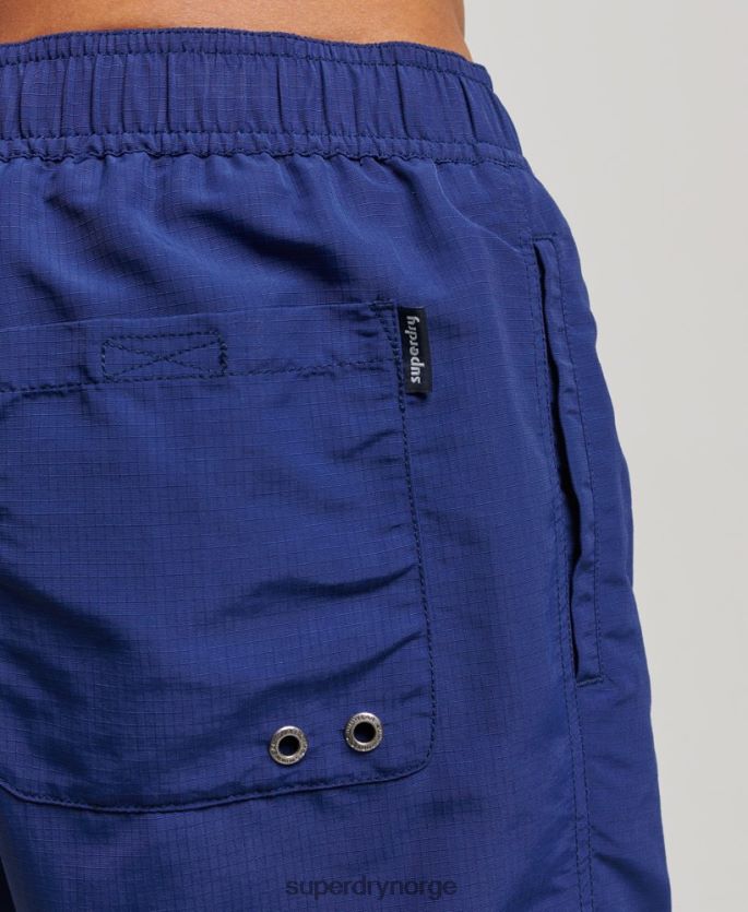 Superdry blå klær 86P46D106 ripstop resirkulert badeshorts menn