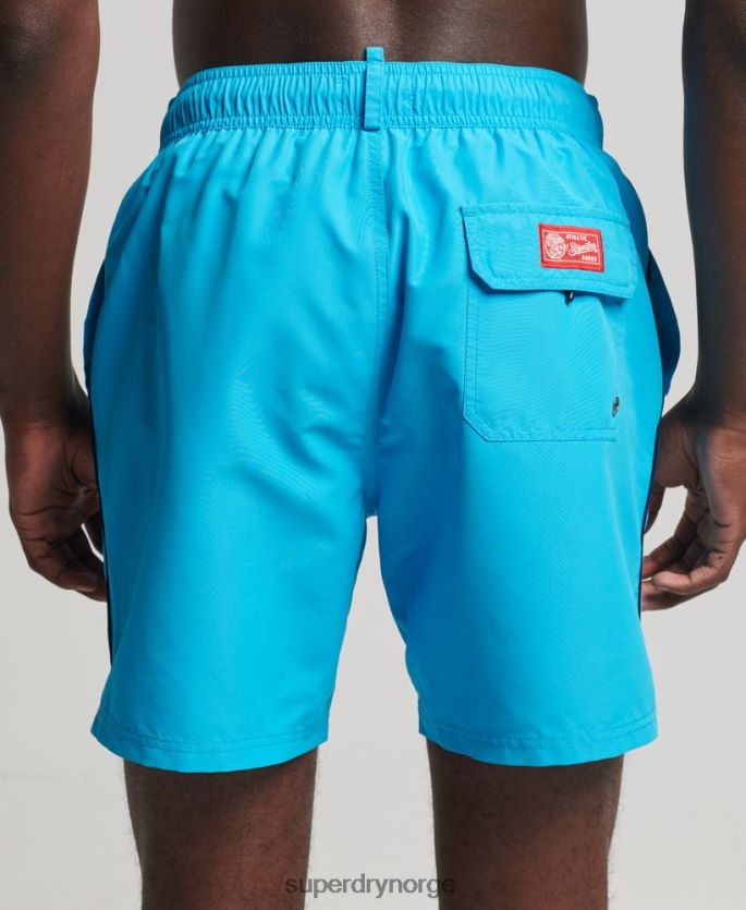 Superdry blå klær 86P46D419 vintage varsity resirkulerte badeshorts menn