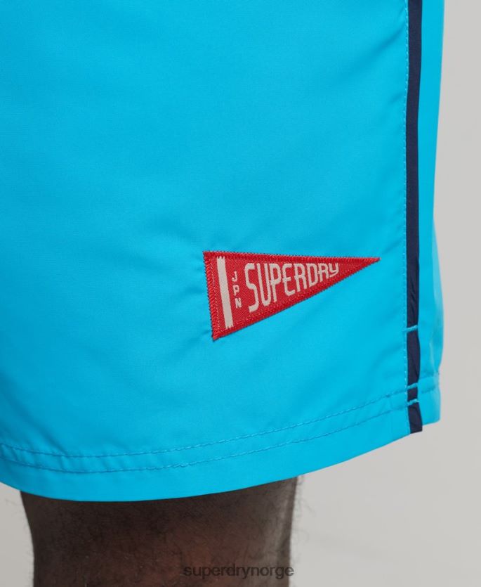 Superdry blå klær 86P46D419 vintage varsity resirkulerte badeshorts menn
