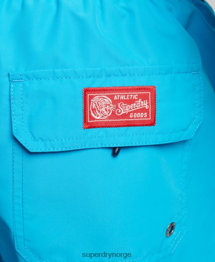 Superdry blå klær 86P46D419 vintage varsity resirkulerte badeshorts menn