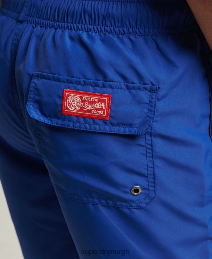 Superdry blå klær 86P46D426 vintage varsity resirkulerte badeshorts menn