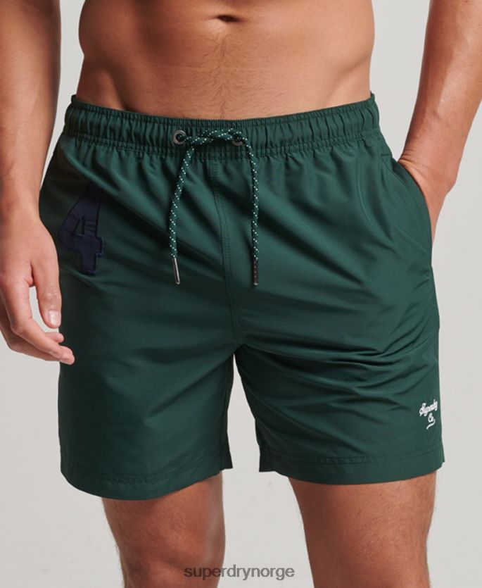 Superdry grønn klær 86P46D394 polo resirkulerte badeshorts menn