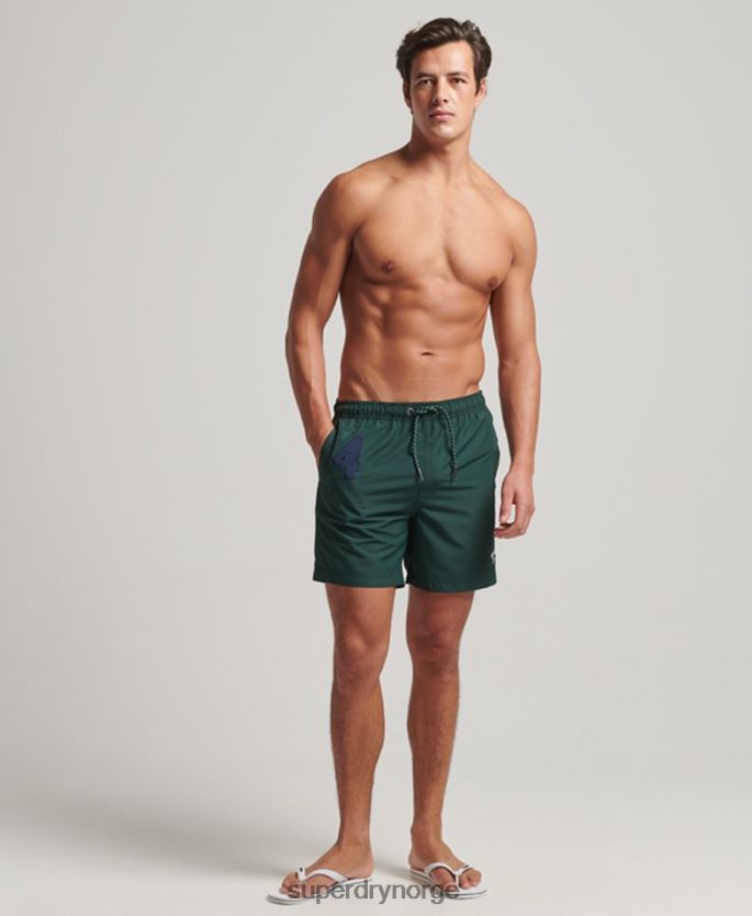 Superdry grønn klær 86P46D394 polo resirkulerte badeshorts menn