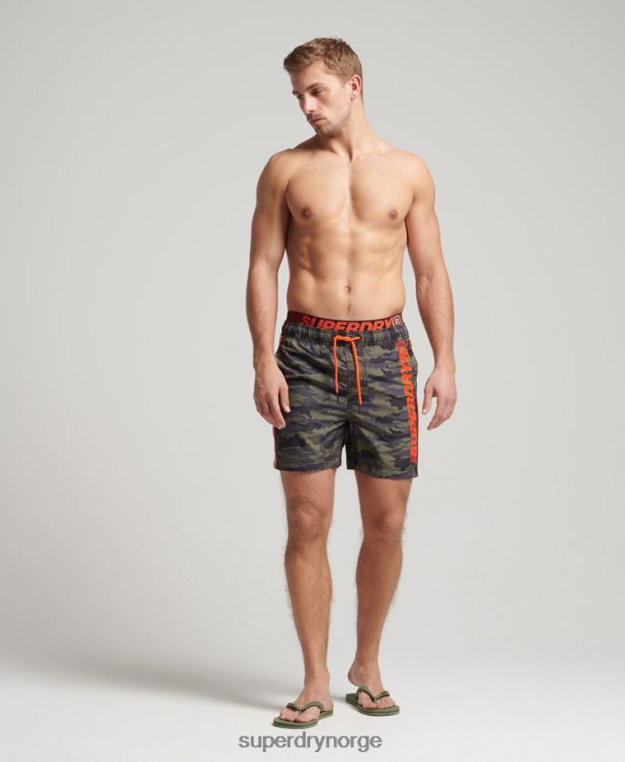 Superdry grønn klær 86P46D447 statlige volley badeshorts menn