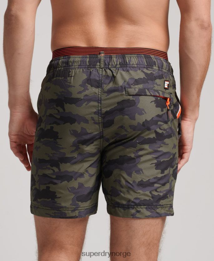 Superdry grønn klær 86P46D447 statlige volley badeshorts menn