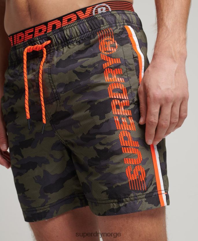 Superdry grønn klær 86P46D447 statlige volley badeshorts menn