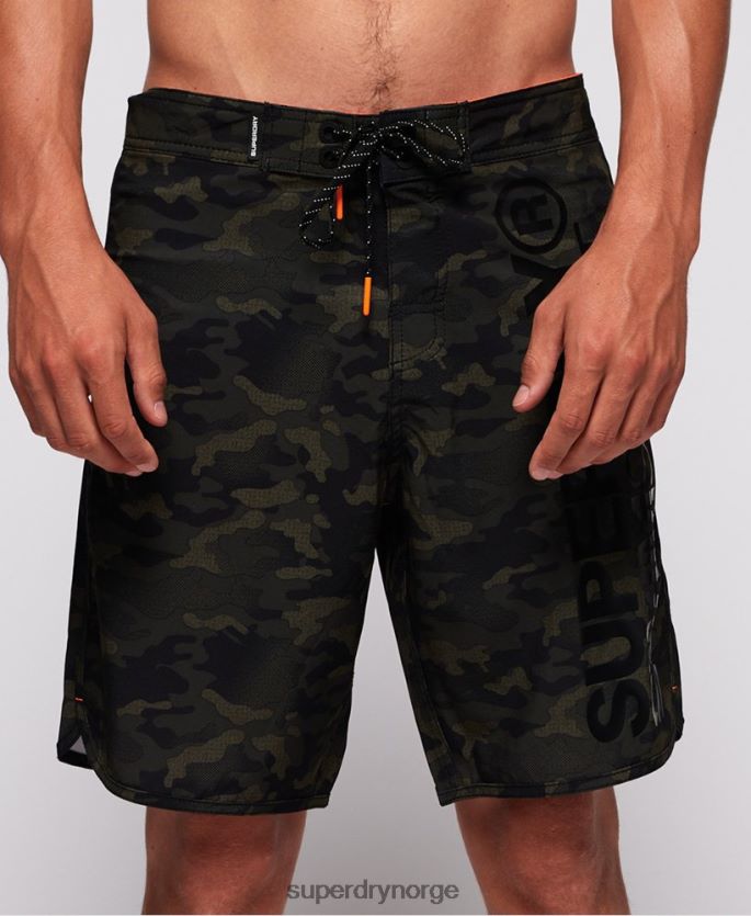 Superdry grønn klær 86P46D449 dypvannsbrettshorts menn