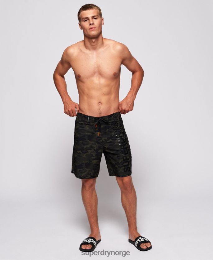 Superdry grønn klær 86P46D449 dypvannsbrettshorts menn