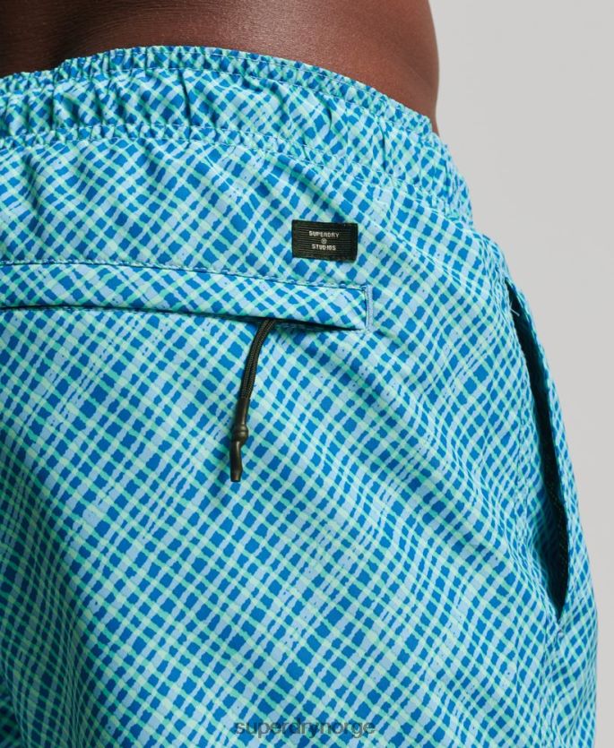 Superdry lyse blå klær 86P46D443 studios resirkulerte badeshorts menn