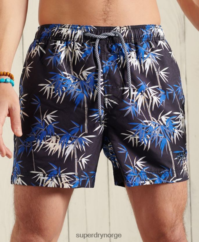 Superdry lyse blå klær 86P46D446 super 5s strandvolley badeshorts menn
