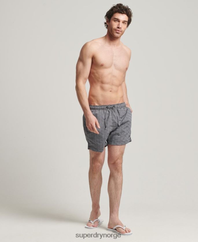 Superdry mørk grå klær 86P46D431 studio badeshorts menn