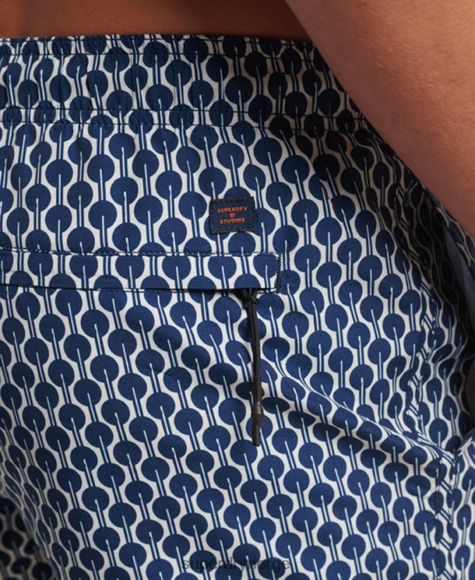 Superdry marinen klær 86P46D387 resirkulerte badeshorts menn