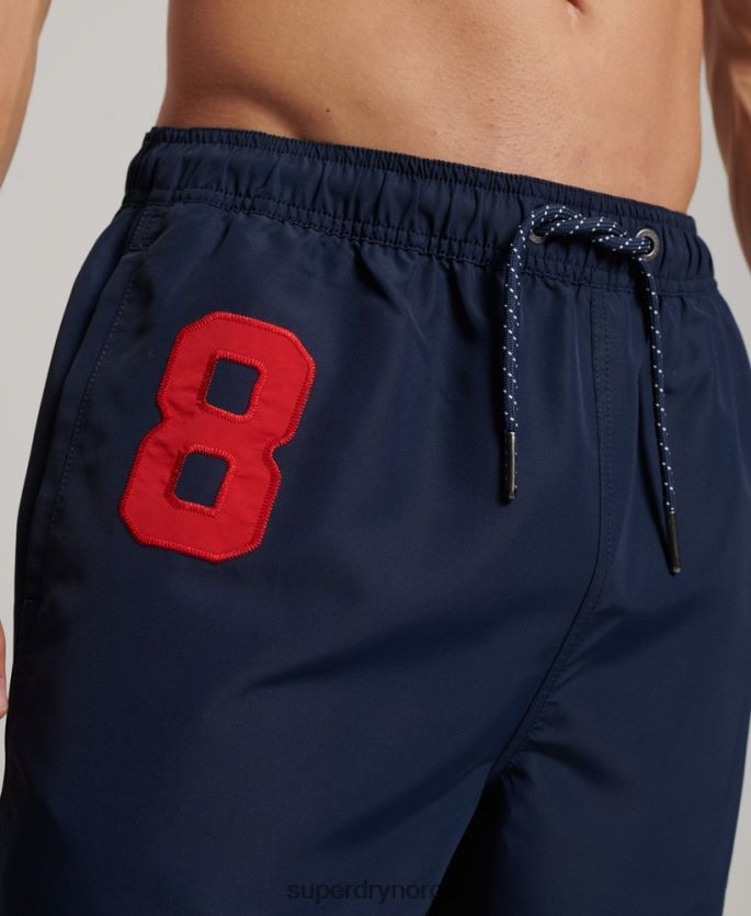 Superdry marinen klær 86P46D389 polo resirkulerte badeshorts menn