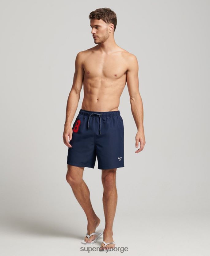 Superdry marinen klær 86P46D389 polo resirkulerte badeshorts menn