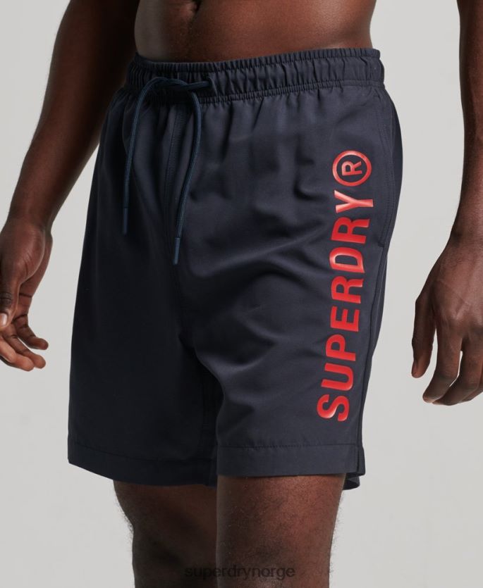 Superdry marinen klær 86P46D392 core sport 17 tommers resirkulerte badeshorts menn