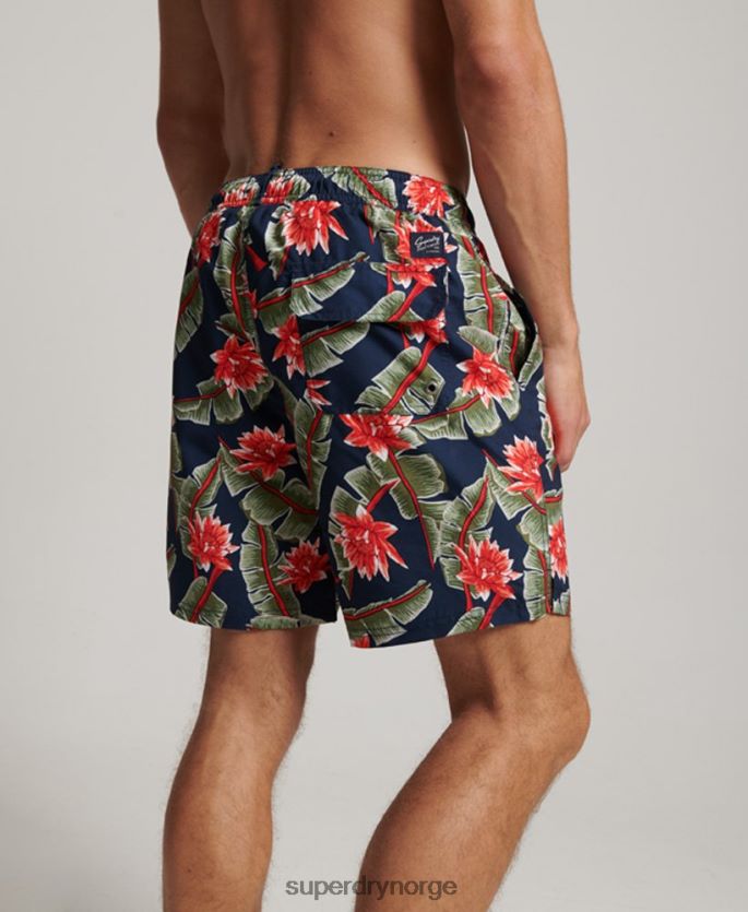 Superdry marinen klær 86P46D404 Hawaiian resirkulert badeshorts menn
