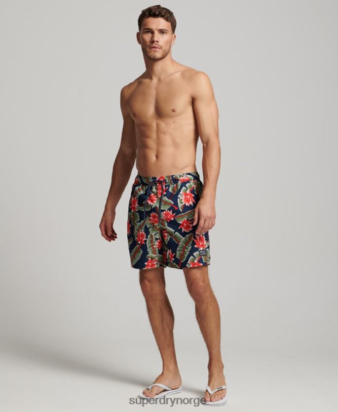 Superdry marinen klær 86P46D404 Hawaiian resirkulert badeshorts menn