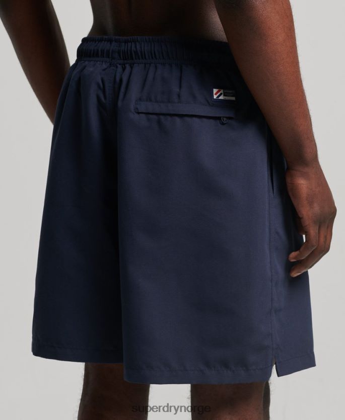 Superdry marinen klær 86P46D409 19 tommers resirkulerte badeshorts med applikasjoner menn