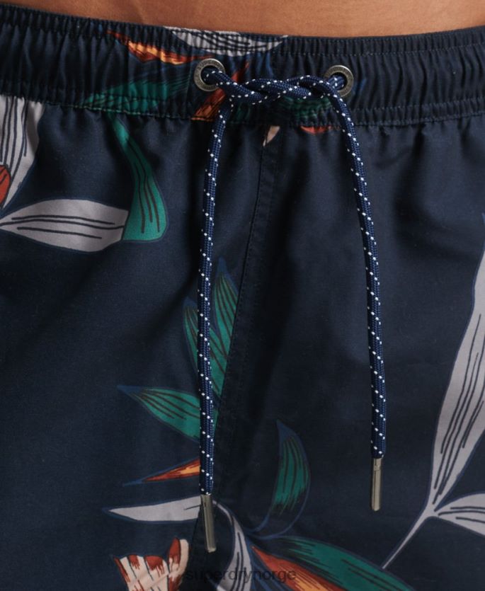 Superdry marinen klær 86P46D40 Hawaiian resirkulert badeshorts menn