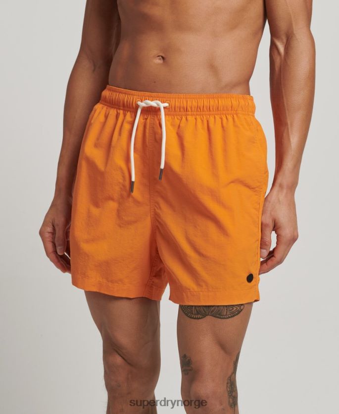 Superdry oransje klær 86P46D102 resirkulerte badeshorts menn