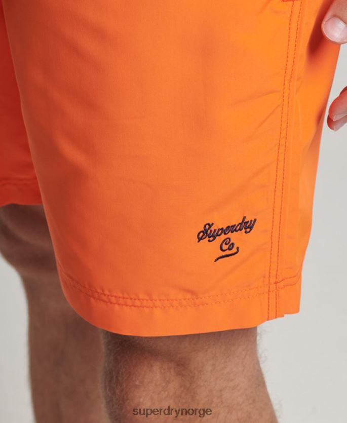 Superdry oransje klær 86P46D391 polo resirkulerte badeshorts menn