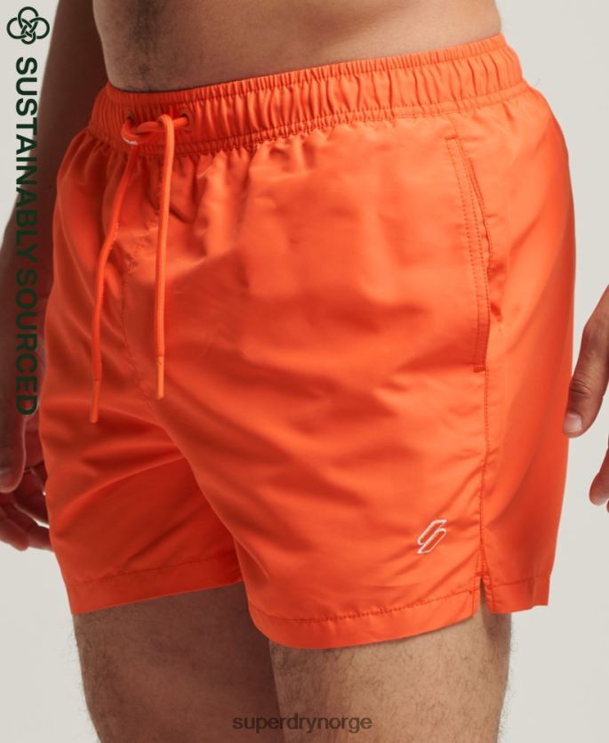 Superdry oransje klær 86P46D429 kode essensielle 15 tommers resirkulerte badeshorts menn