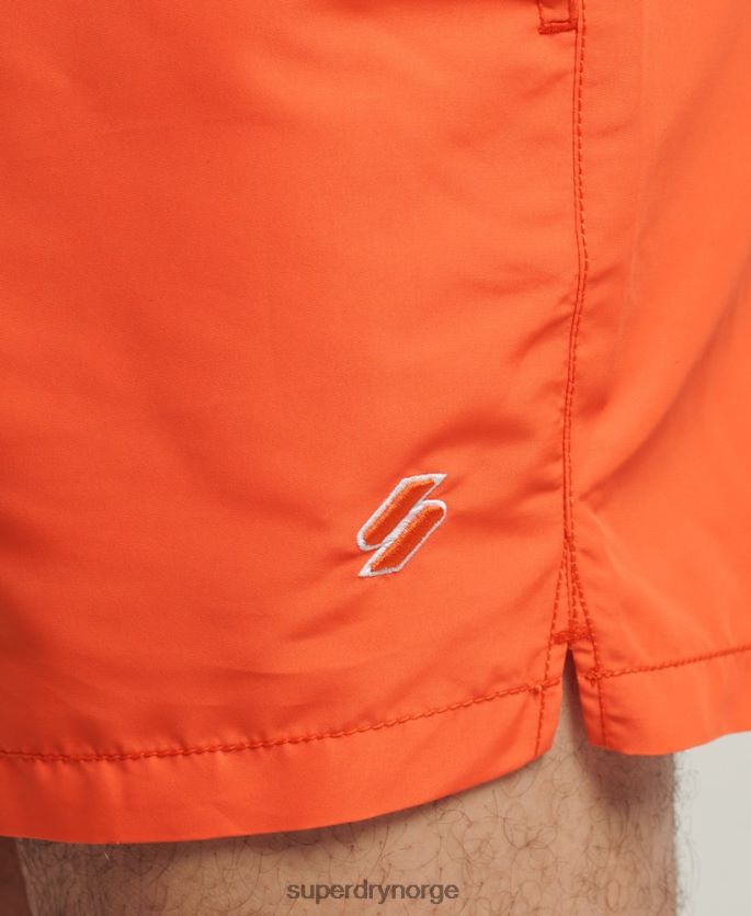 Superdry oransje klær 86P46D429 kode essensielle 15 tommers resirkulerte badeshorts menn